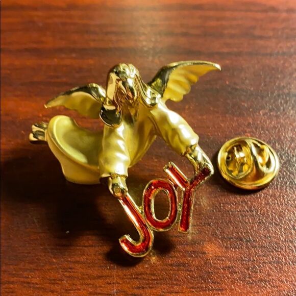VINTAGE SIGNED GIGI GIUSTI ANGEL PIN CHRISTMAS - Picture 1 of 4
